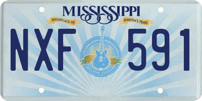 MS license plate NXF591