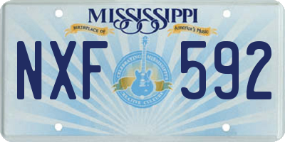 MS license plate NXF592