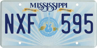 MS license plate NXF595