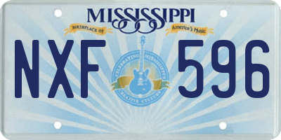 MS license plate NXF596