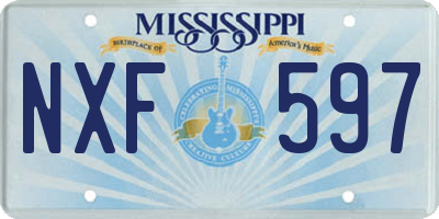 MS license plate NXF597