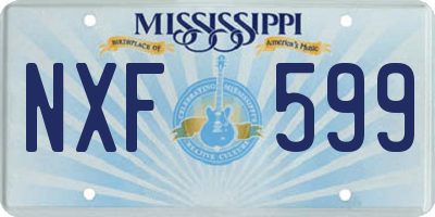 MS license plate NXF599