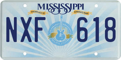 MS license plate NXF618