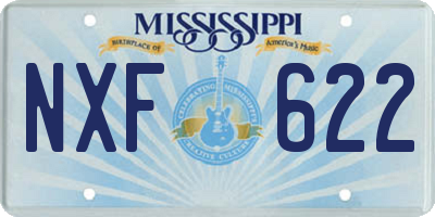 MS license plate NXF622