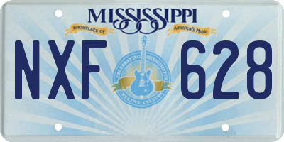 MS license plate NXF628
