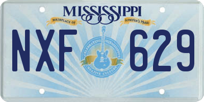 MS license plate NXF629