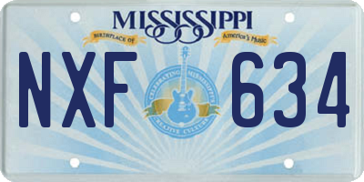 MS license plate NXF634