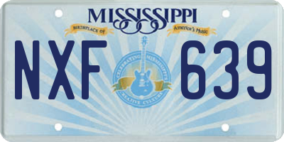 MS license plate NXF639