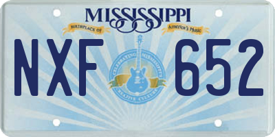 MS license plate NXF652