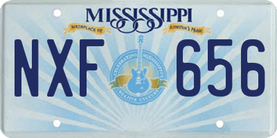 MS license plate NXF656