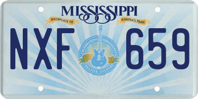 MS license plate NXF659