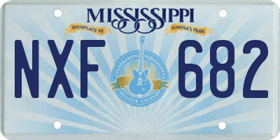 MS license plate NXF682