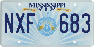 MS license plate NXF683
