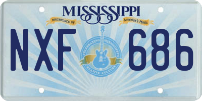 MS license plate NXF686