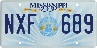MS license plate NXF689
