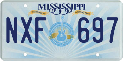 MS license plate NXF697