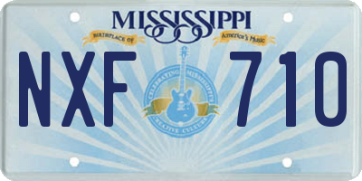 MS license plate NXF710