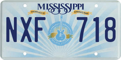 MS license plate NXF718