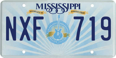 MS license plate NXF719