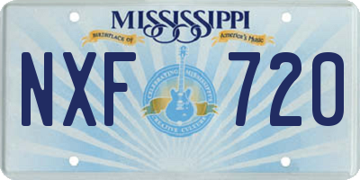MS license plate NXF720