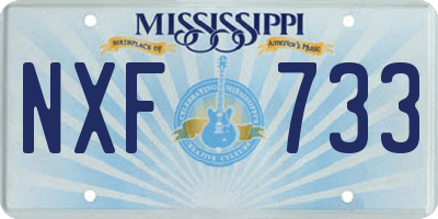 MS license plate NXF733