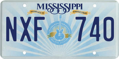 MS license plate NXF740