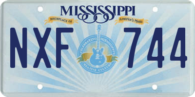 MS license plate NXF744