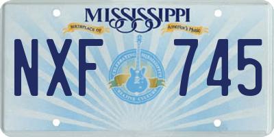 MS license plate NXF745