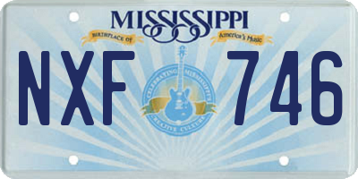 MS license plate NXF746