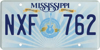 MS license plate NXF762
