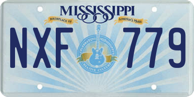 MS license plate NXF779