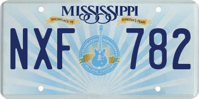 MS license plate NXF782