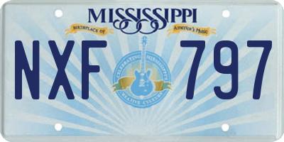 MS license plate NXF797