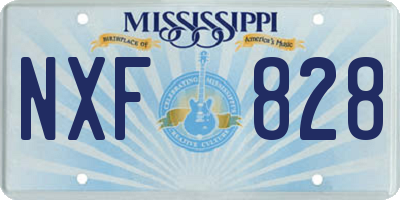 MS license plate NXF828