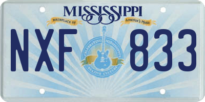 MS license plate NXF833