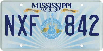 MS license plate NXF842