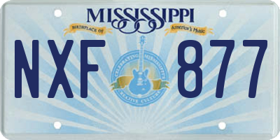 MS license plate NXF877
