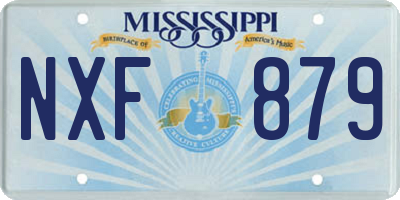 MS license plate NXF879