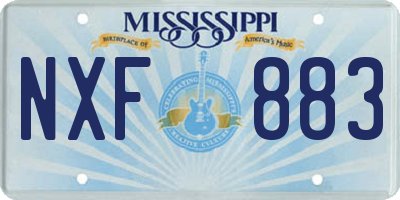 MS license plate NXF883