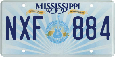 MS license plate NXF884
