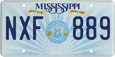 MS license plate NXF889