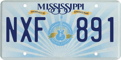 MS license plate NXF891