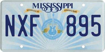 MS license plate NXF895