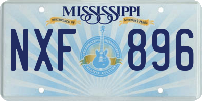 MS license plate NXF896