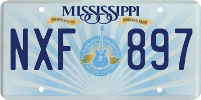 MS license plate NXF897