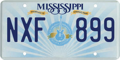 MS license plate NXF899