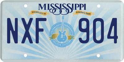 MS license plate NXF904