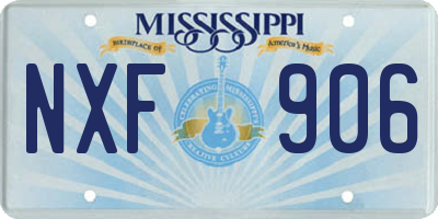 MS license plate NXF906