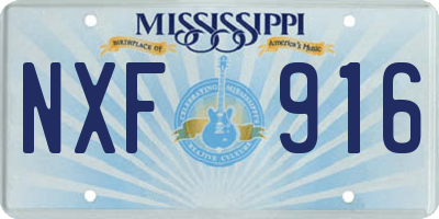 MS license plate NXF916