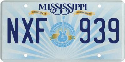 MS license plate NXF939